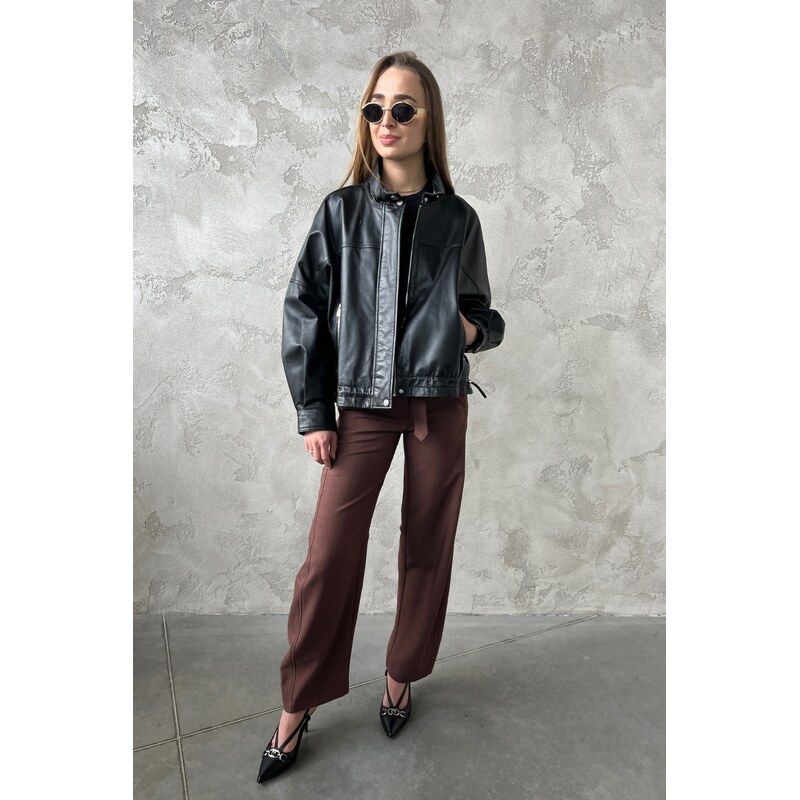 Dámské kalhoty PINKO LEXY 106492A2W6L78 hnědé