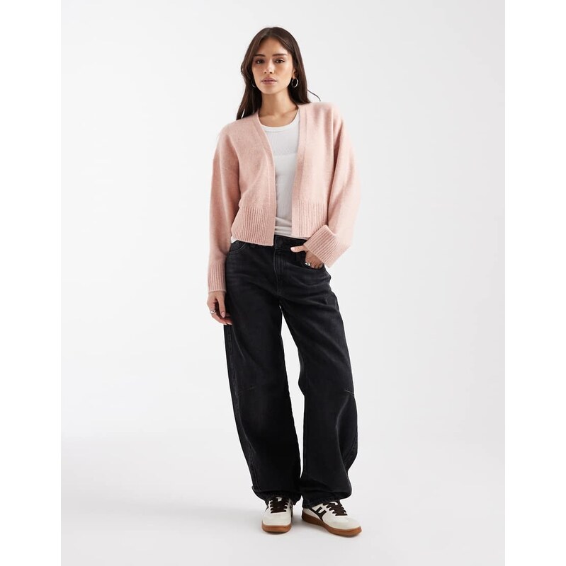 ASOS DESIGN edge to edge cardigan in light pink 115519162