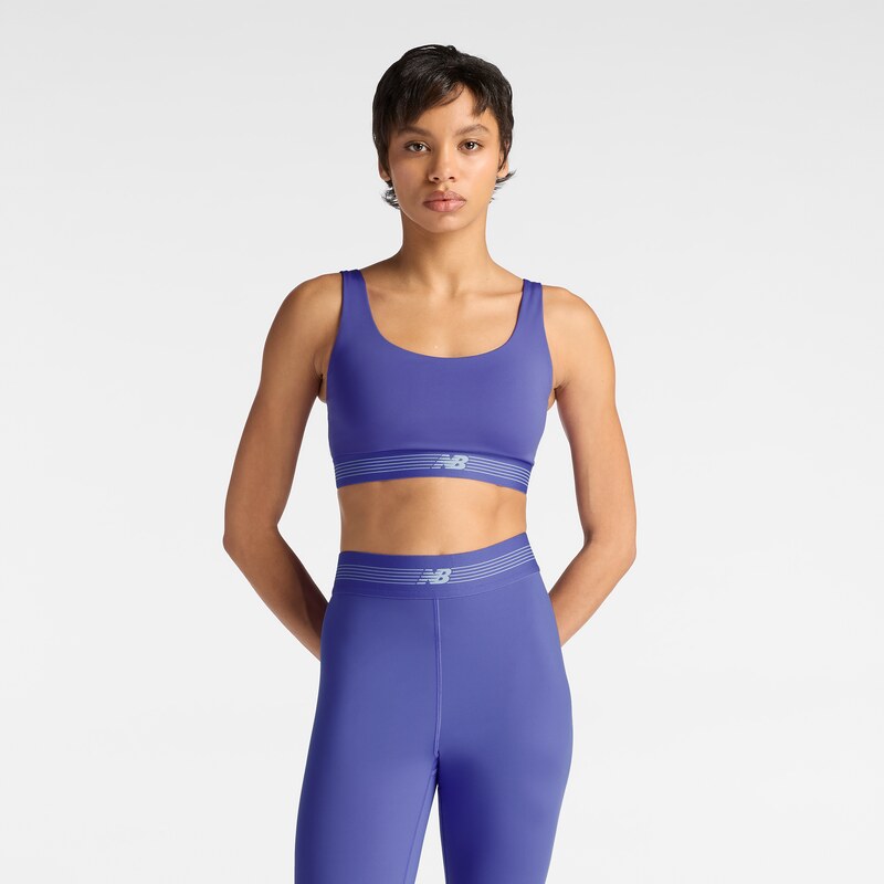 Sportovní podprsenka New Balance WB61Q0QKEPU – fialové