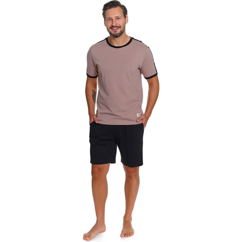Pánské pyžamo DOCTOR NAP PMB.7477 BEIGE