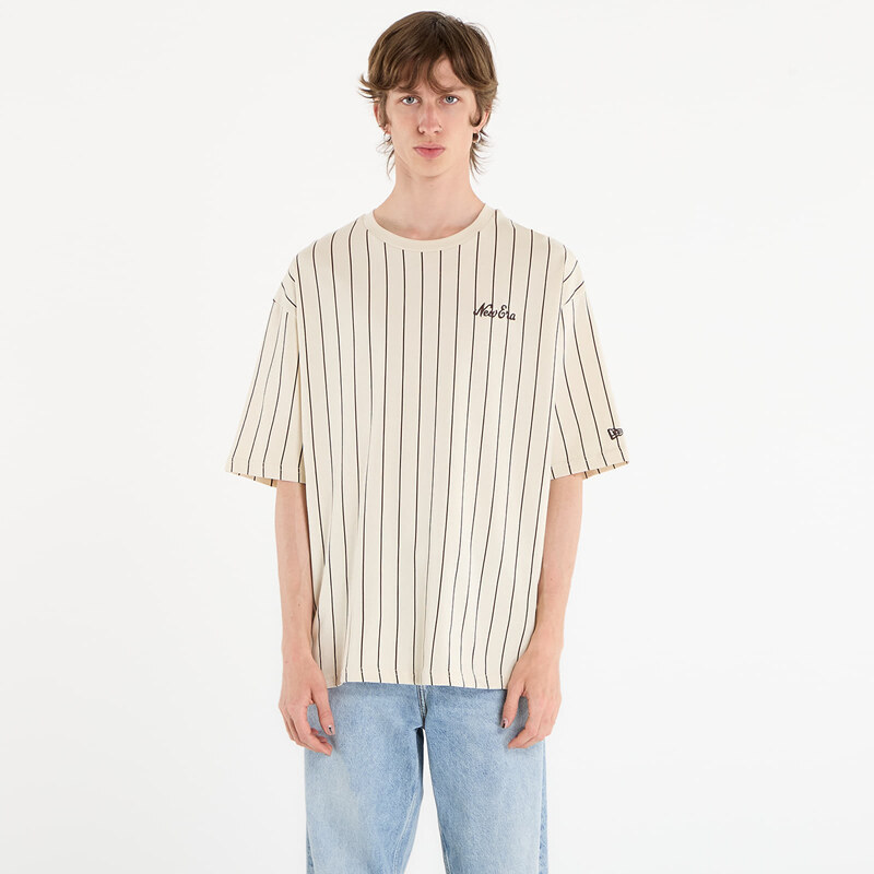 Tričko New Era Pinstripe Os Tee UNISEX Light Cream M
