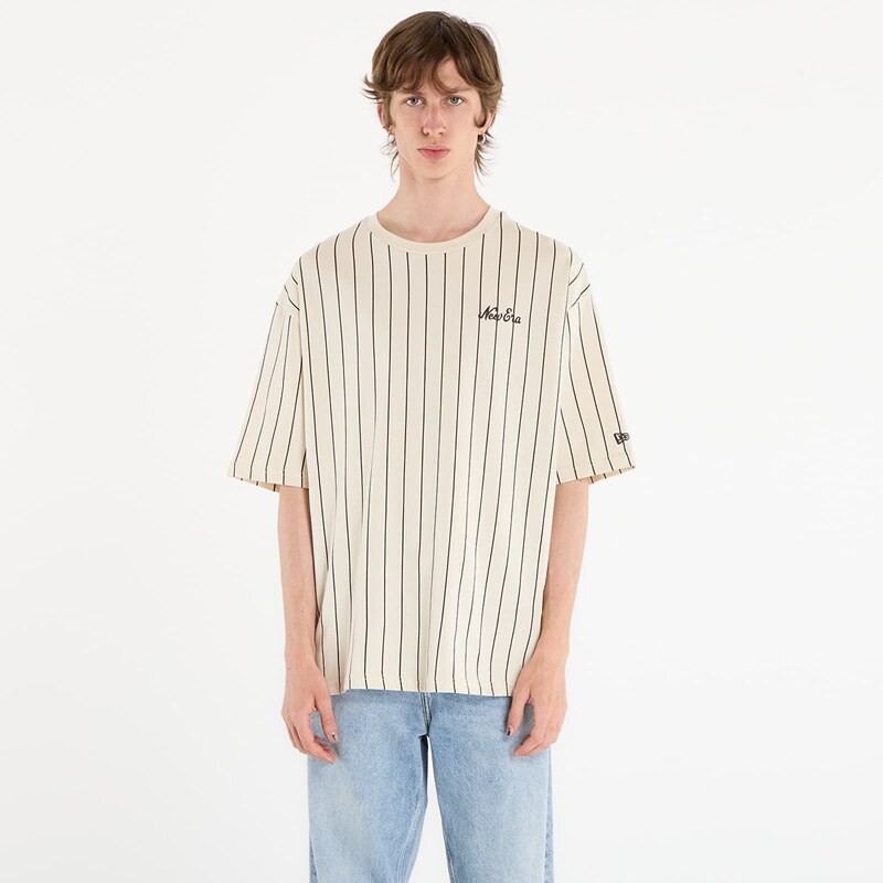 Tričko New Era Pinstripe Os Tee UNISEX Light Cream M