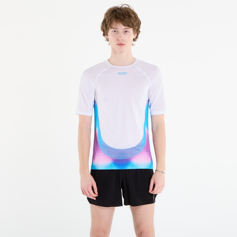 SOAR Running Tričko SOAR Race Tee White/ Magenta Blue S