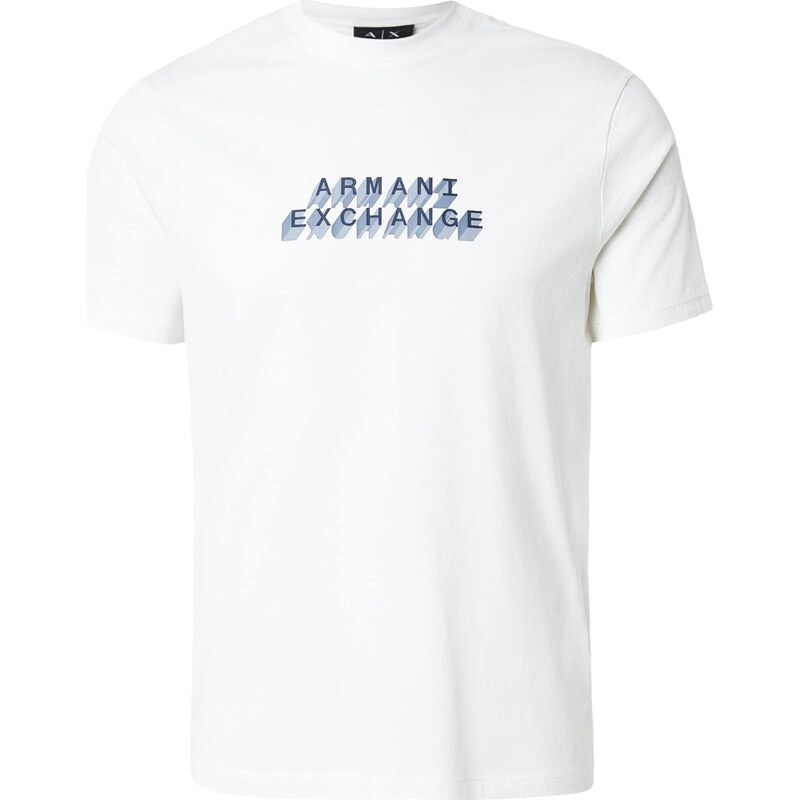 ARMANI EXCHANGE Tričko černá / offwhite