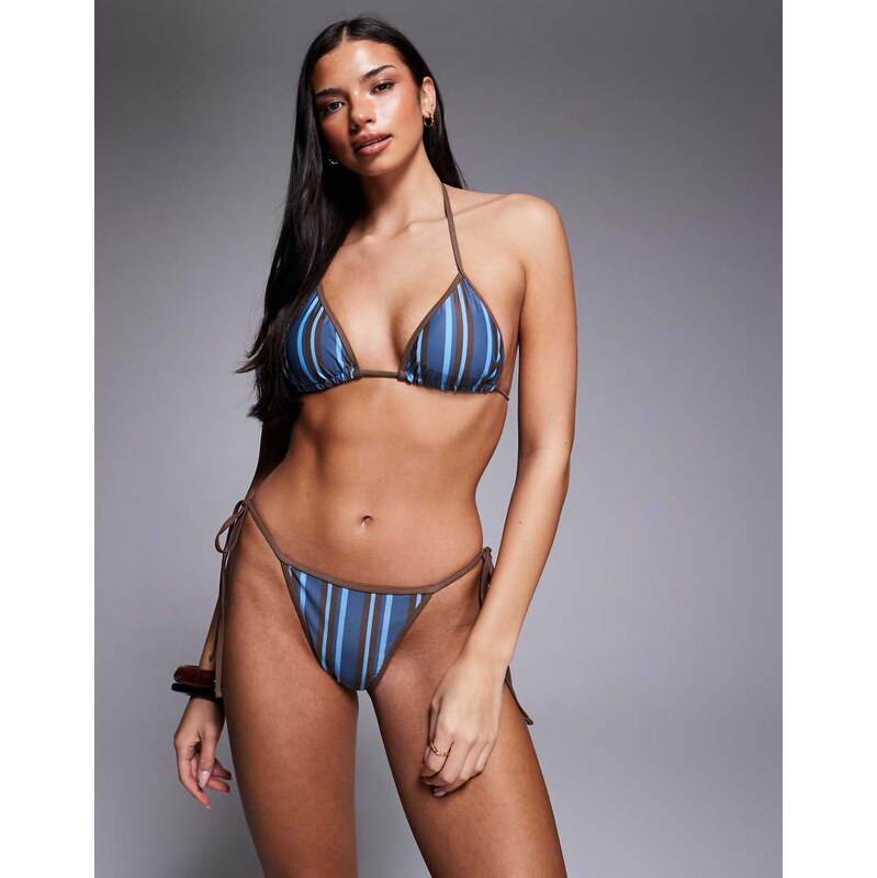 The Frolic exclusive tie side brazilian bikini bottom co-ord in