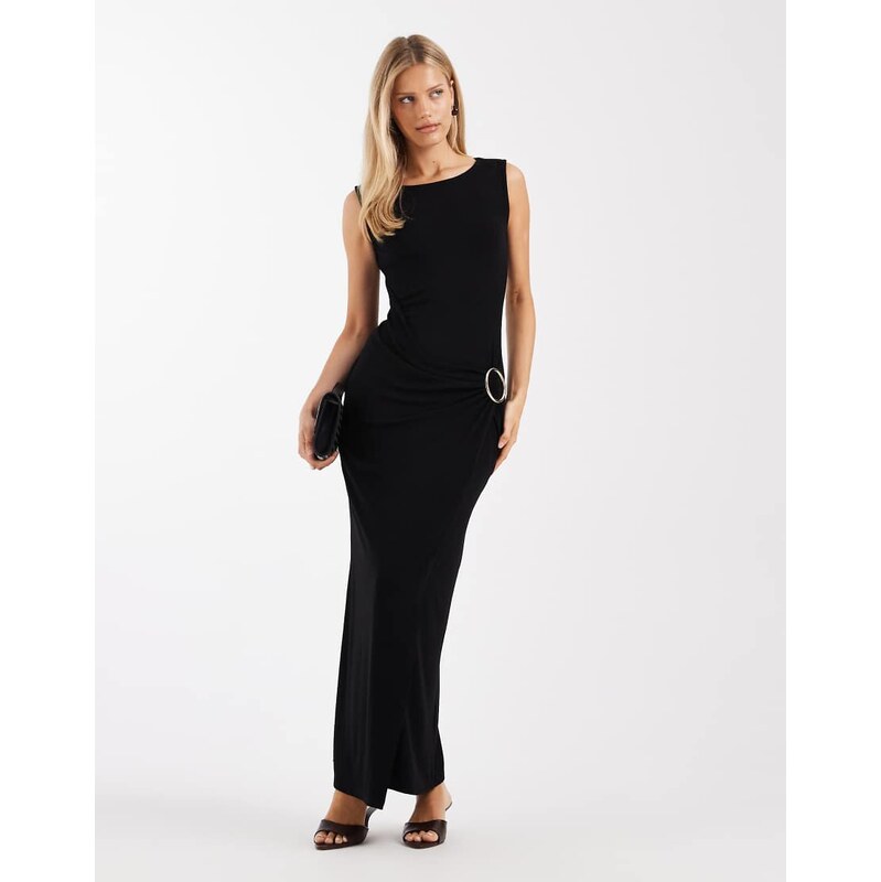4th & Reckless soft touch sleeveless ruched metal ring detail
