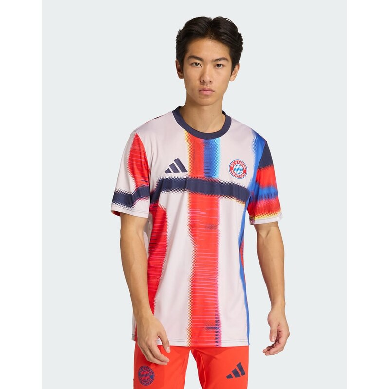 adidas performance Fc bayern ss26 pre-match jersey in blue and