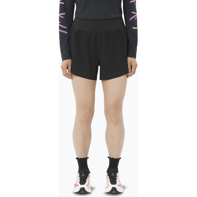 Dámské běžecké šortky Salomon Sense Aero Stow 4 deep black