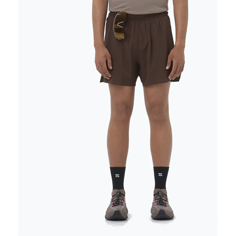 Pánské běžecké šortky Salomon Sense Aero Stow 5 coffee bean