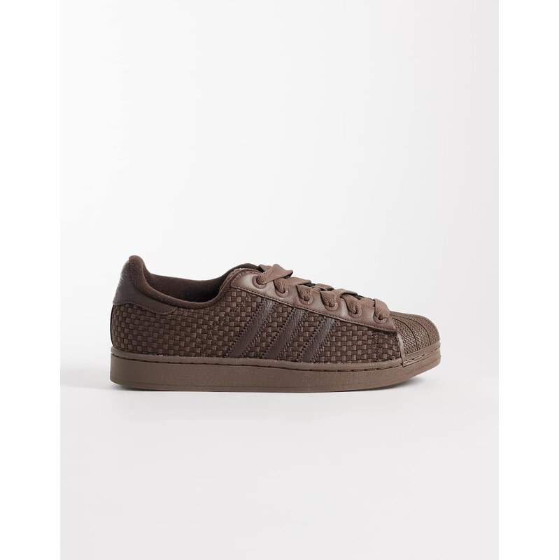adidas Originals Superstar II woven trainers in brown