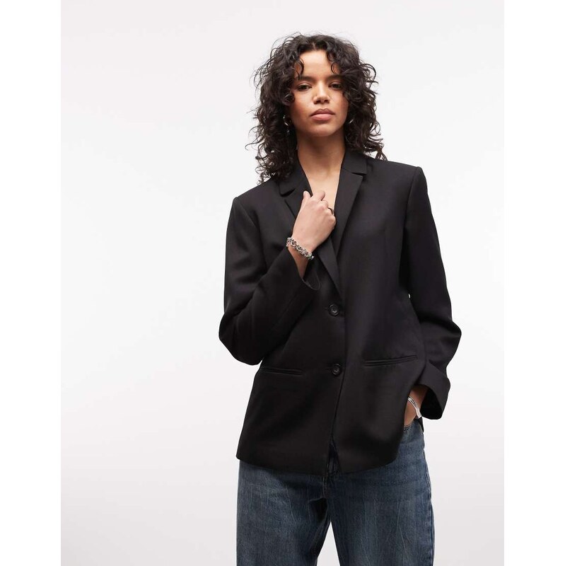 COLLUSION tailored oversized blazer in black 113537375