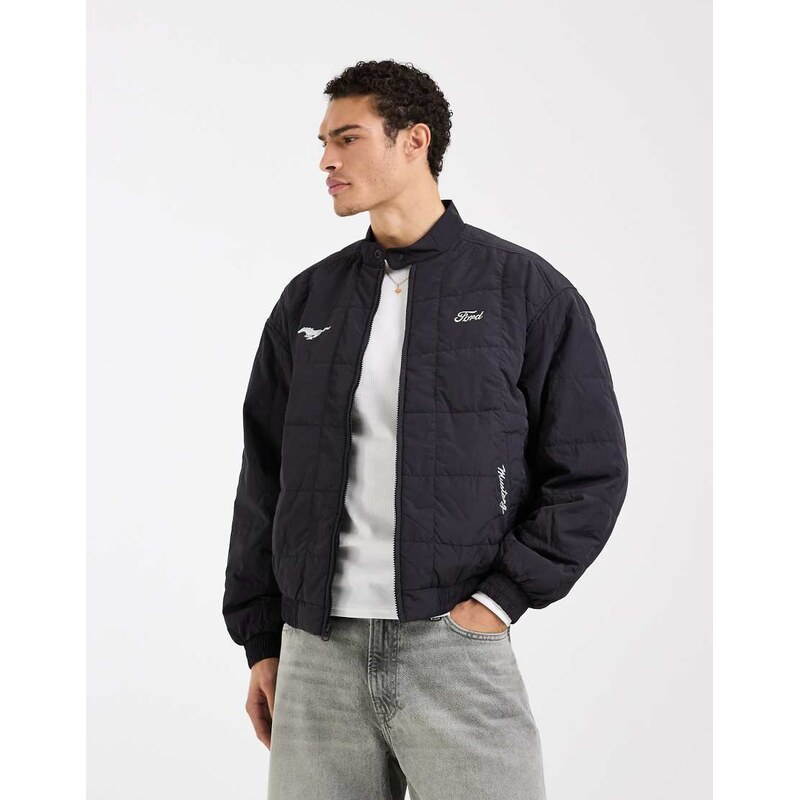 Hollister nylon ford graphic bomber jacket in black