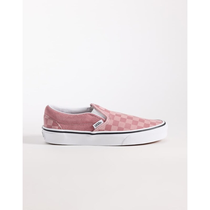 Vans Slip-On trainers in pink checkerboard
