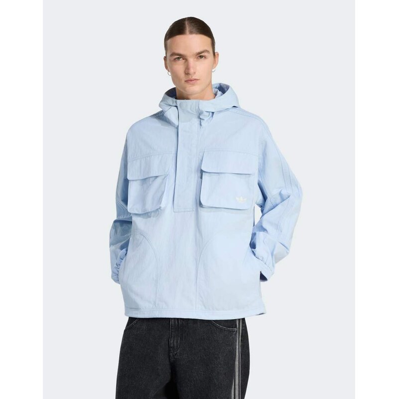 adidas Originals Britcore parka in crystal sky-Blue 115500609