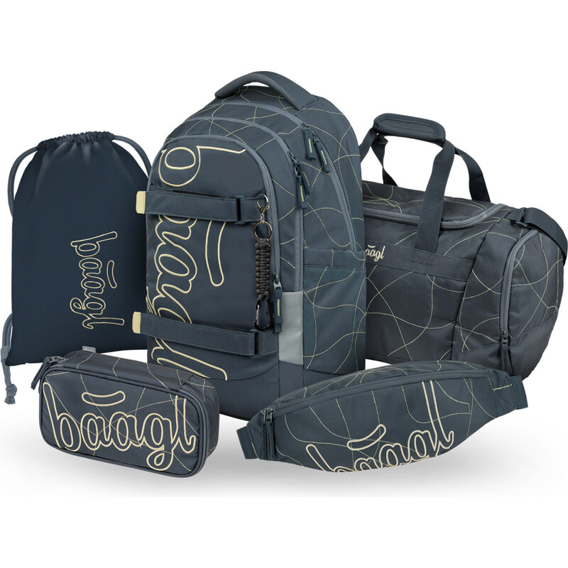 BAAGL SET 5 Skate Max Wave: batoh, penál, sáček, sportovní taška