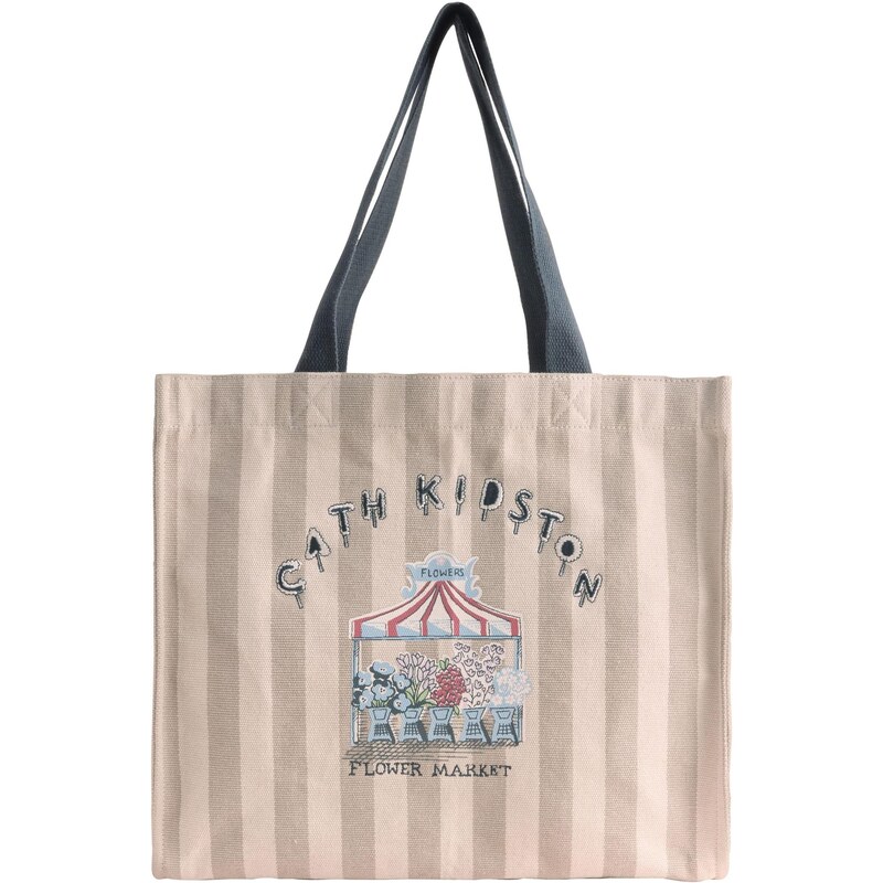Cath Kidston Nákupní taška režná / tmavě modrá / šedá / bílá 113541716