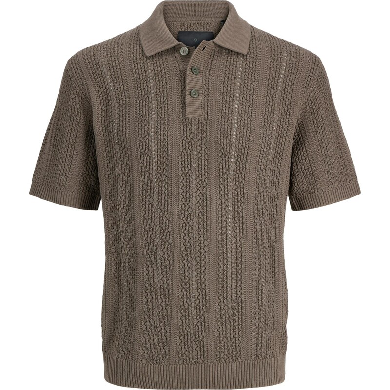 JACK & JONES Tričko JPRBLAWINSTON hnědá