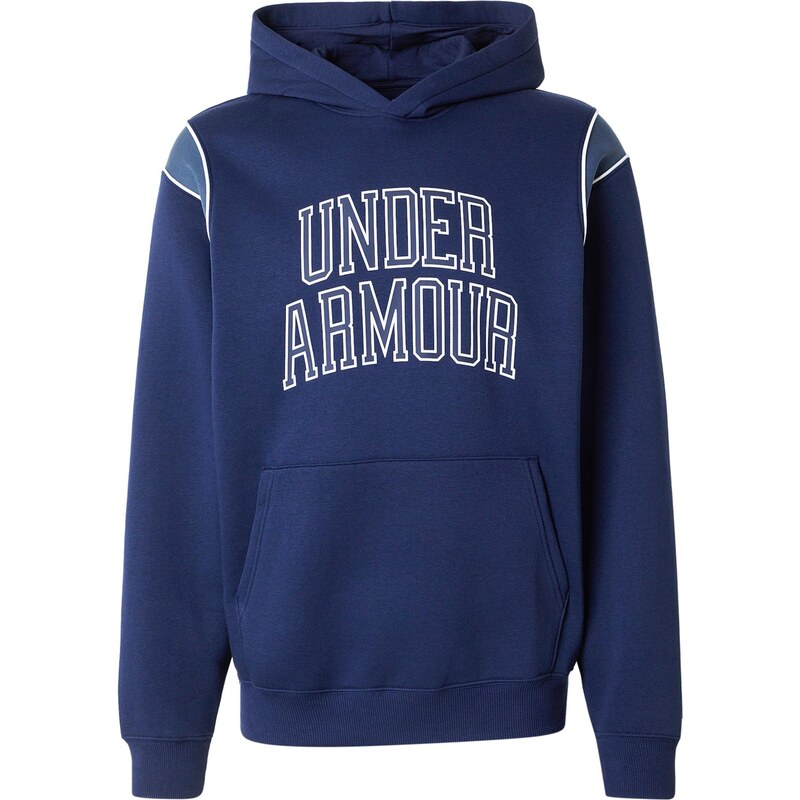 UNDER ARMOUR Sportovní mikina námořnická modř / bílá