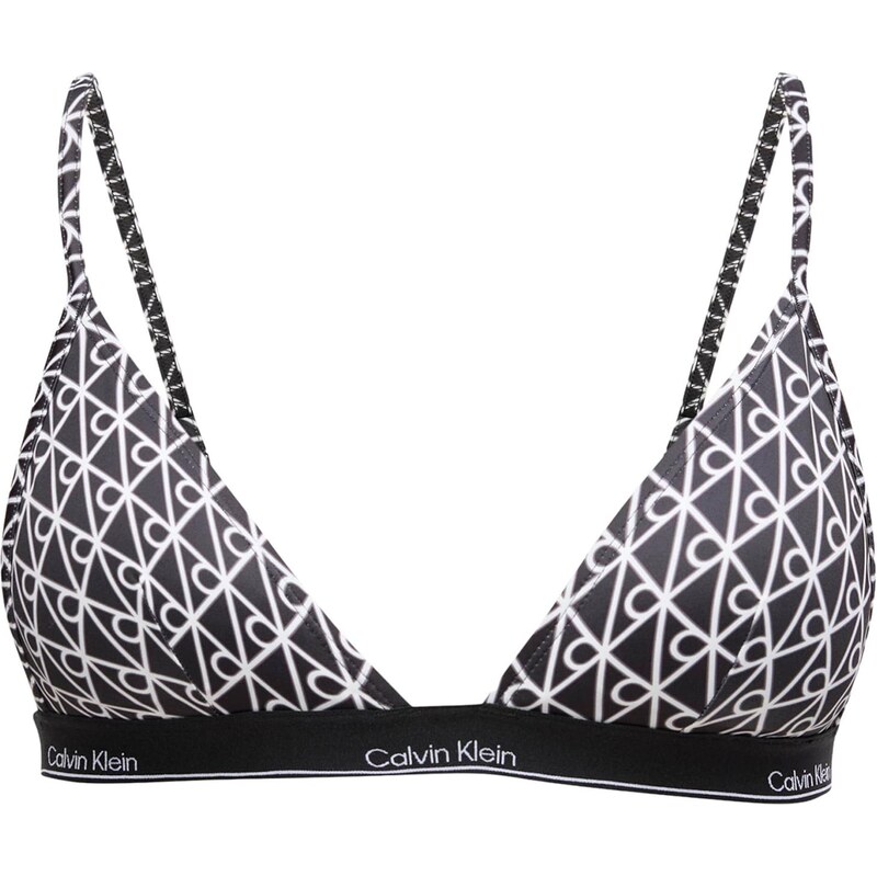 Calvin Klein Swimwear Horní díl plavek černá / bílá