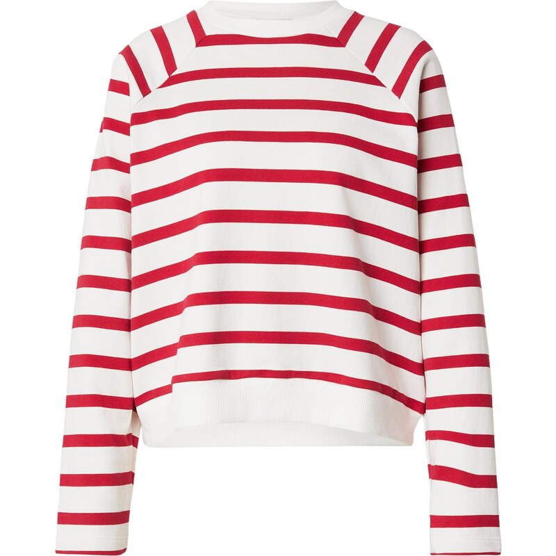 Mavi Mikina Crew Neck červená / bílá