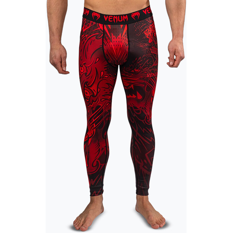 Pánské tréninkové legíny Venum Wolf Attack Spats black/red