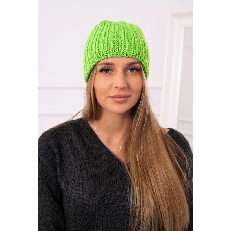 K-Fashion Dámská čepice Rebeka K345 green neon