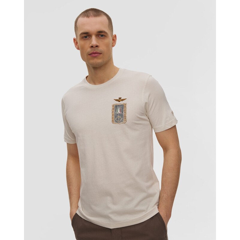 Béžové Pánské Tričko Aeronautica Militare