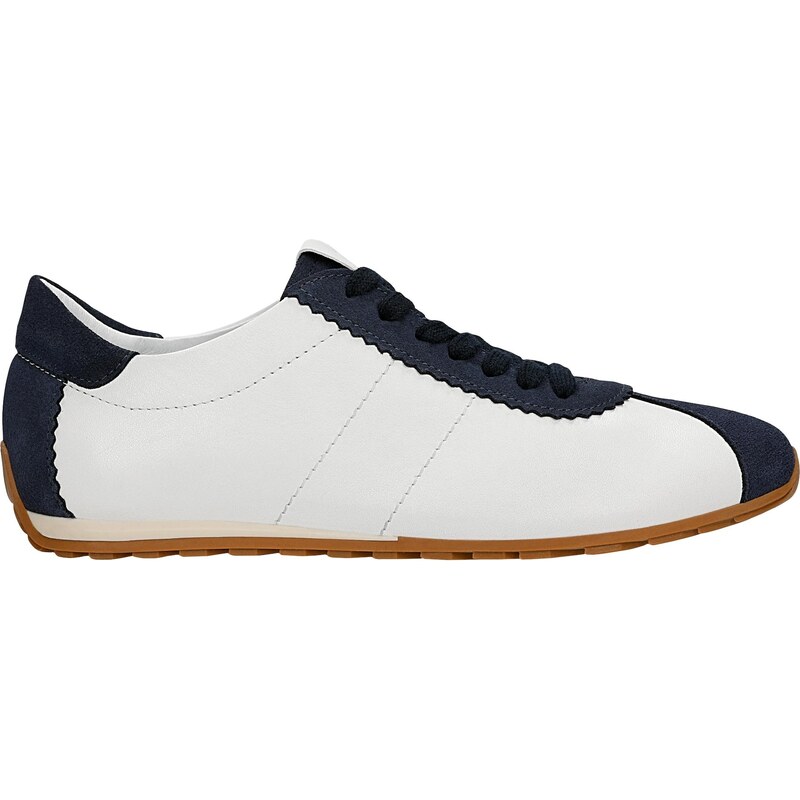 Wojas Bílé Dámské Sneakers S Tmavě Modrými Vsadkami