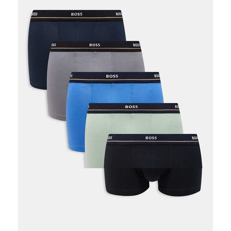 BOSS Orange BOSS Bodywear 5-pack logo waistband trunks in multi