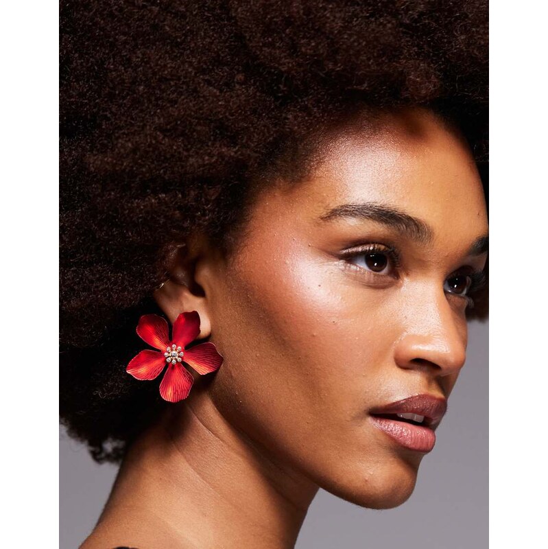 ALDO maflorra flower earrings in red 113561627