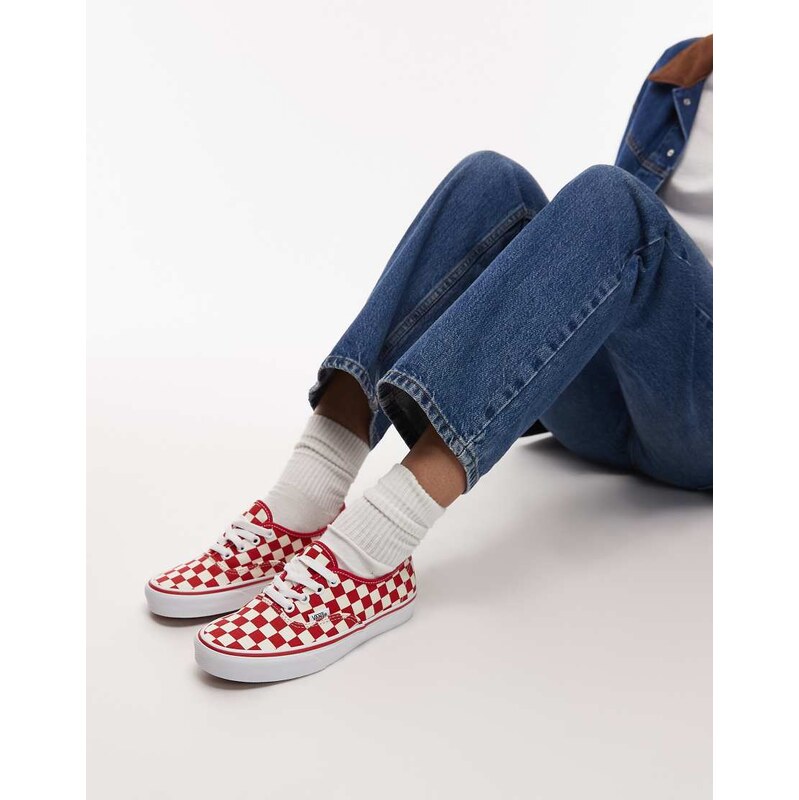 Vans Authentic trainers in red and white