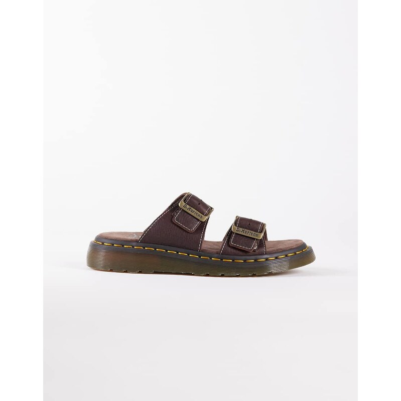 Dr Martens Josef slide sandal in dark brown 113561690