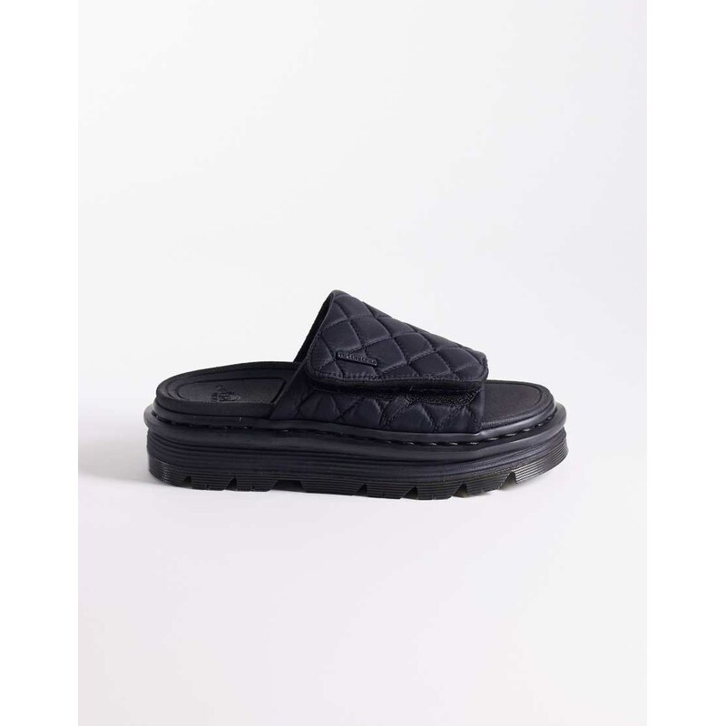 Dr Martens ZebZag quilted slide in black