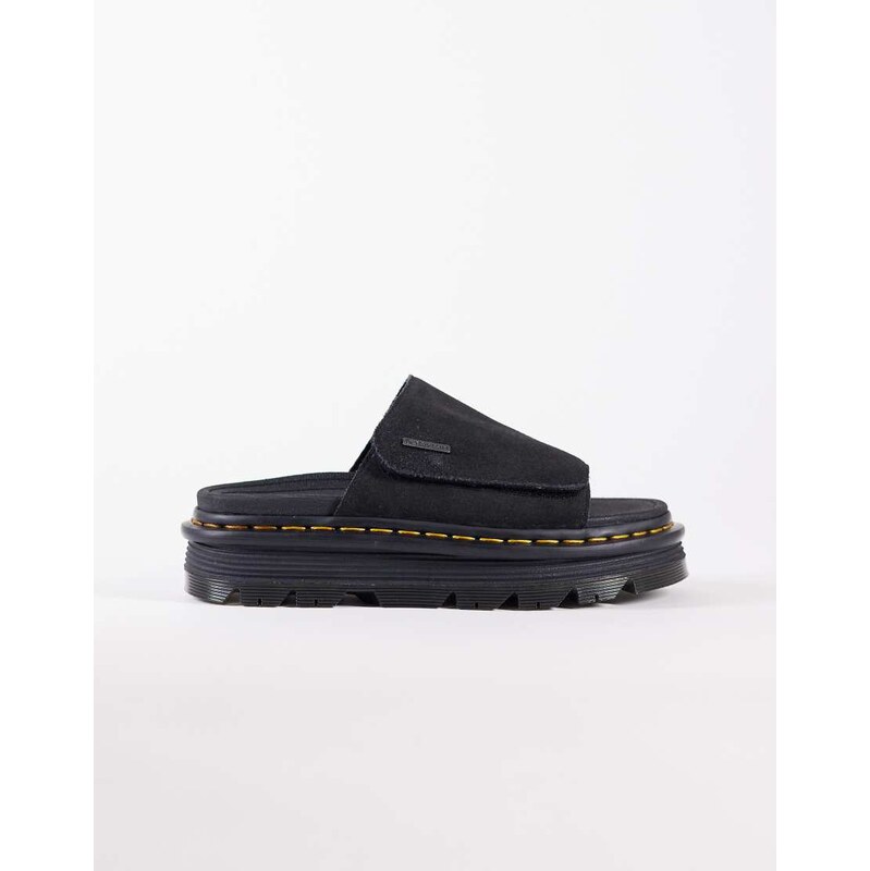 Dr Martens ZebZag slide in black suede 113561693