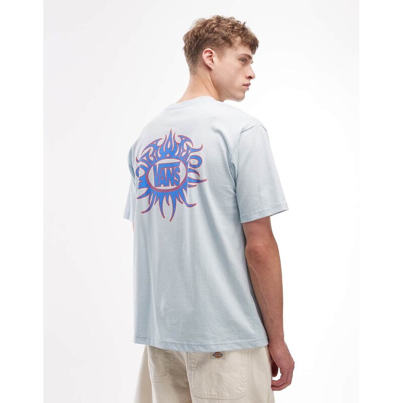 Vans Torched backprint t-shirt in blue