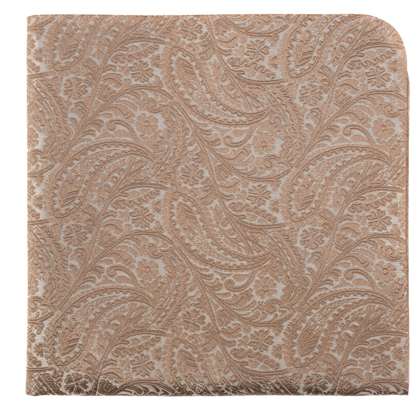 Avantgard béžový luxusní kapesníček – vzor paisley