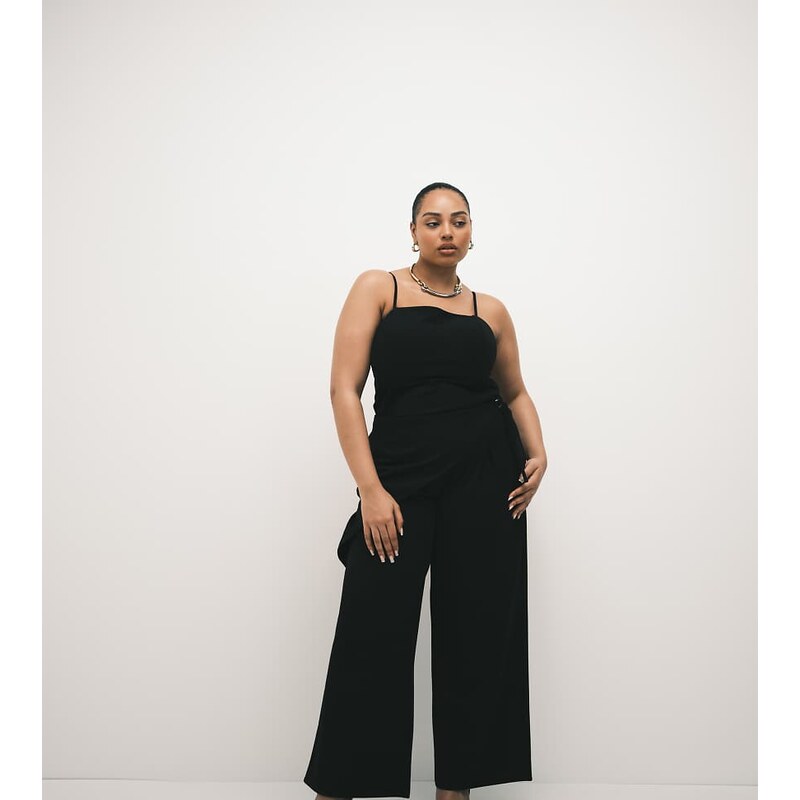 ASOS Curve ASOS DESIGN Curve slinky twill curved bust cami top in 115518179