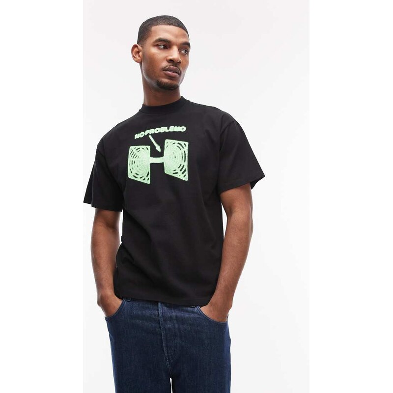 No Problemo 100% cotton t-shirt with wormhole front graphic in