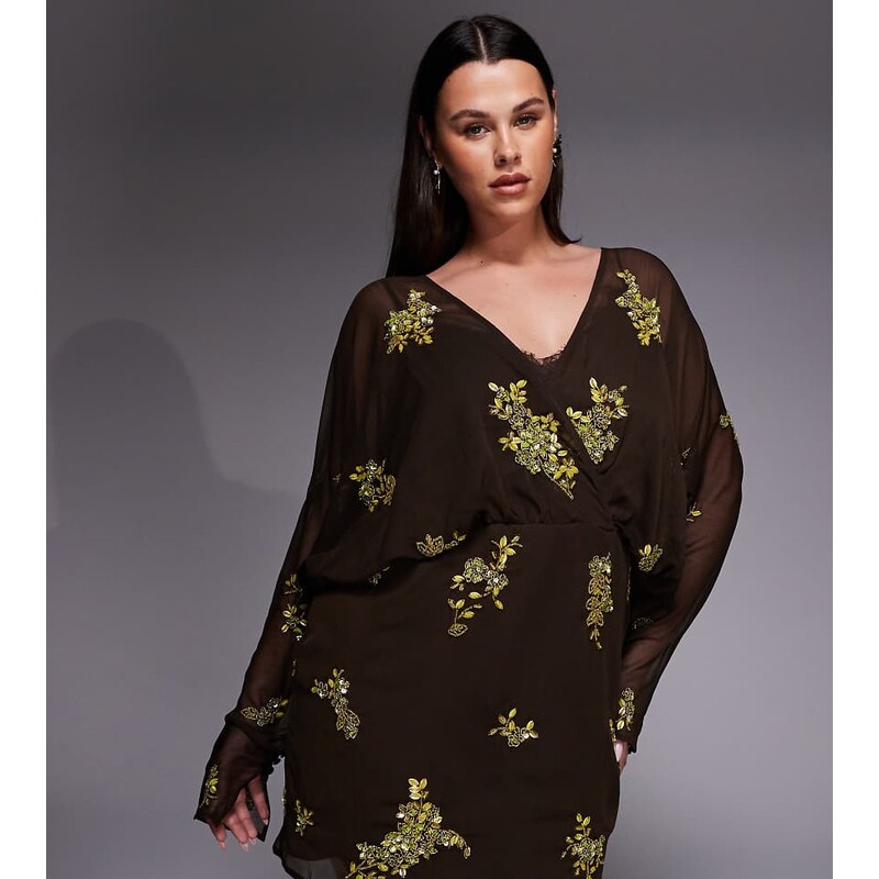 ASOS Curve ASOS DESIGN Curve batwing embellished slouchy hip
