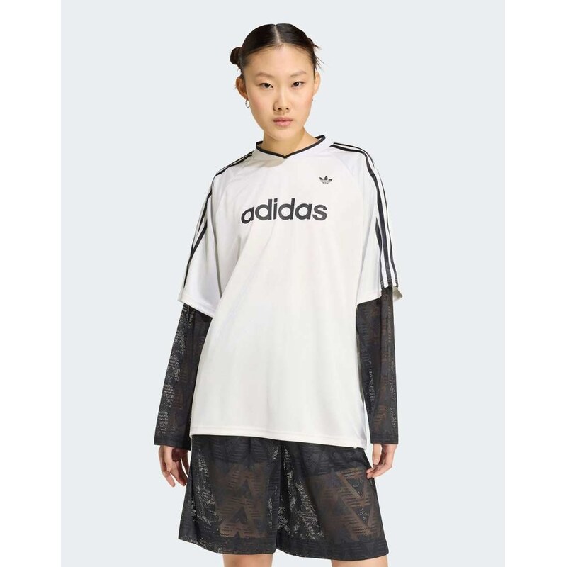 adidas Originals Lace long-sleeve jersey in cloud white