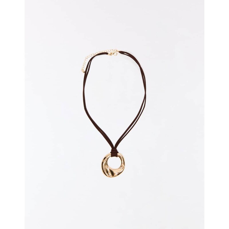 Bershka Lanyard necklace in gold