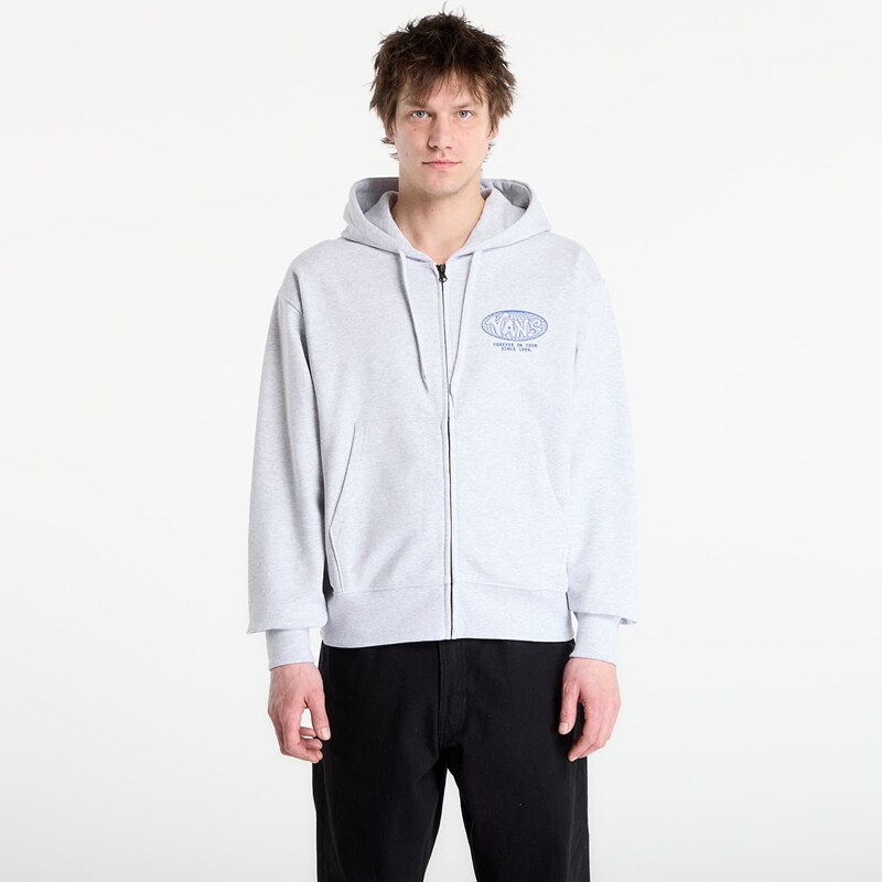 Mikina Vans World Tour Loose Full Zip Hoodie Light Grey Heather