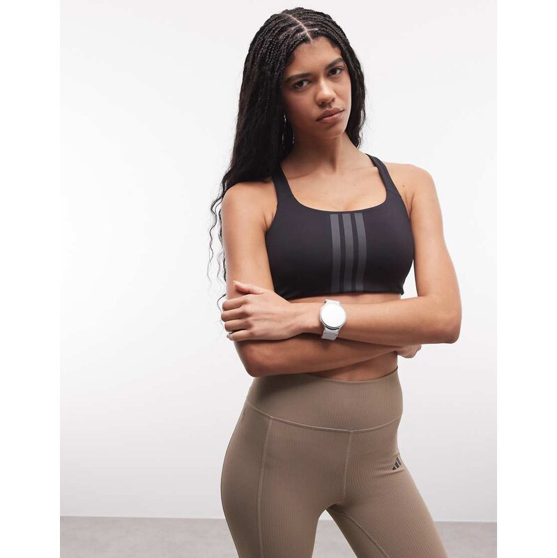 adidas performance adidas Training mid support sports bra with 3 113564175