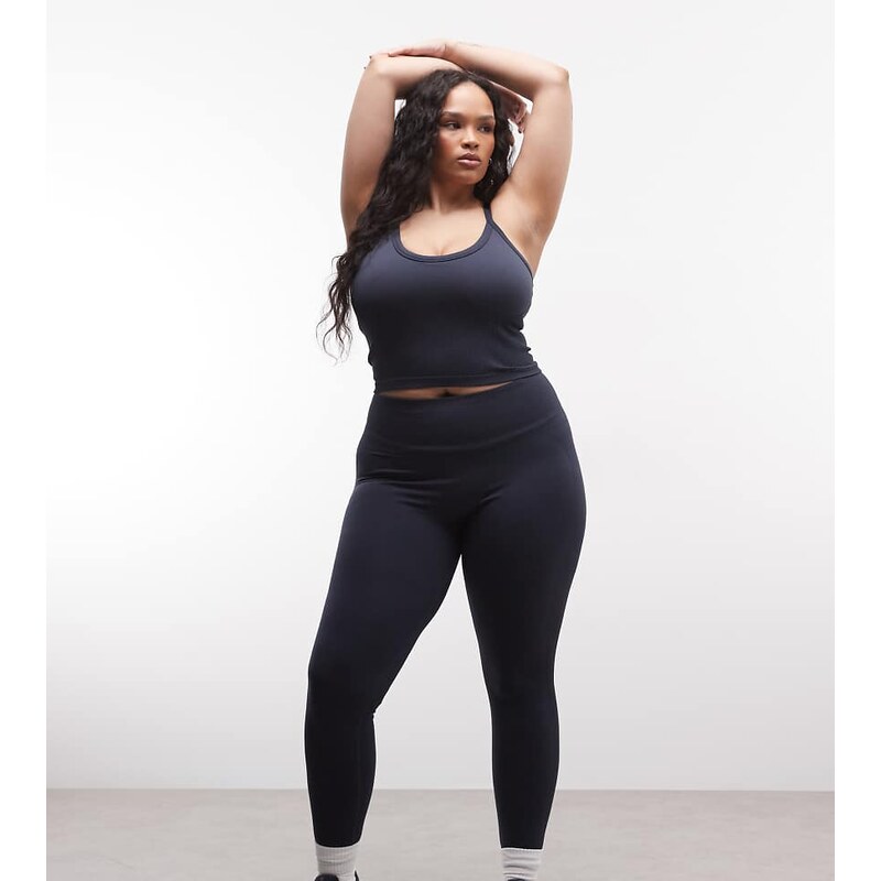 4505 Curve sculpting seamless high waist gym legging in indigo-Navy 113564182