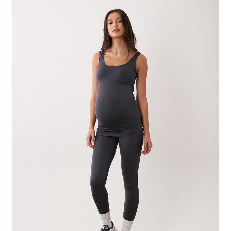 Mama.licious Mamalicious Maternity seamless leggings co-ord in