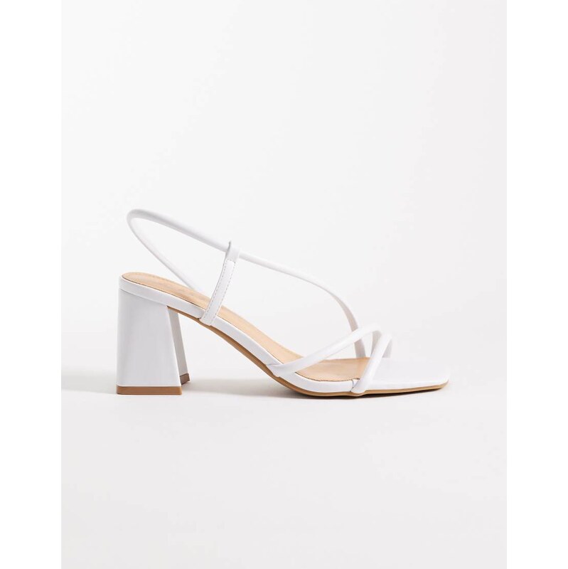 SEQWL Dandelion Strappy Block Heeled Sandal in white 115517684