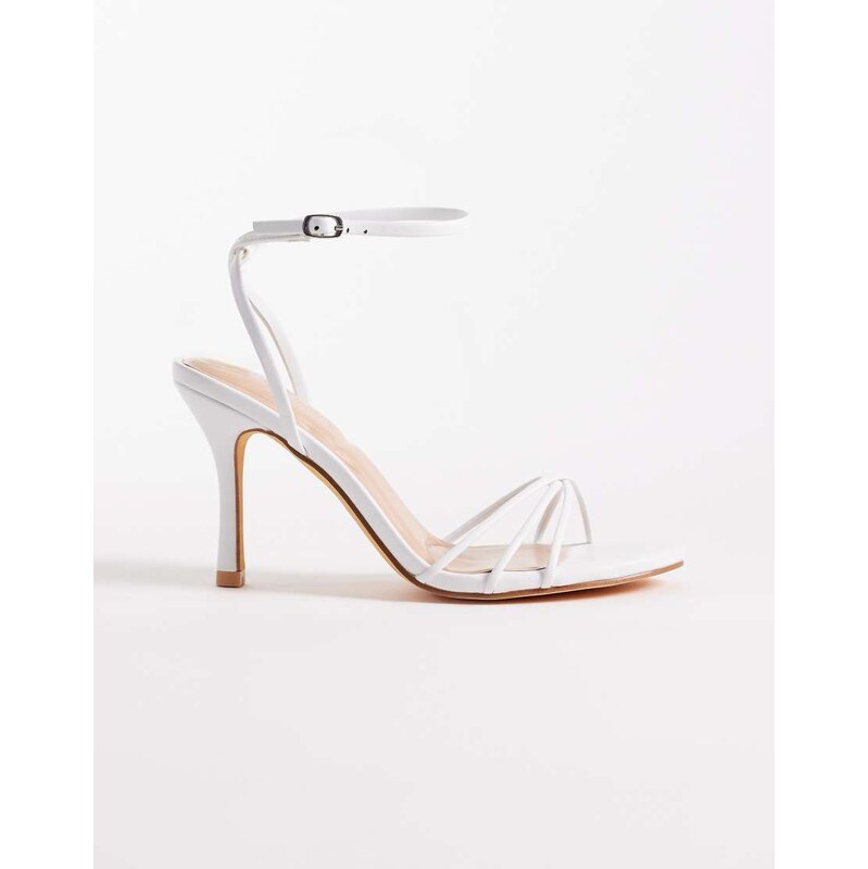 SEQWL Lolly heeled sandal in white 115517686