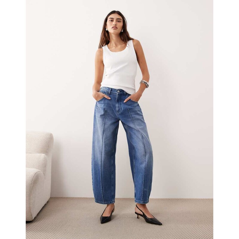 ARRANGE Clover front seam detail jeans in washed blue