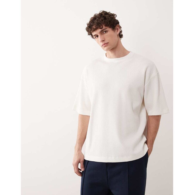 ASOS COLLECTIVE super heavyweight oversized waffle texture t