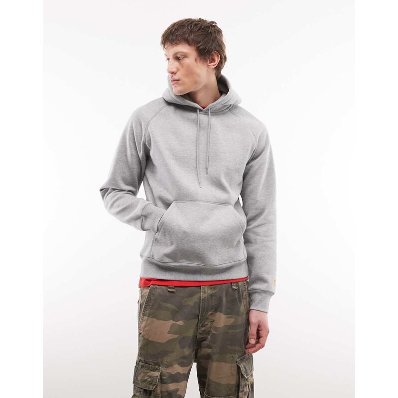 Carhartt WIP chase heavyweight hoodie in grey